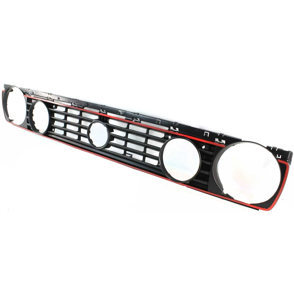 Grille For 90-92 Volkswagen Golf Black Plastic - Image 2 of 4