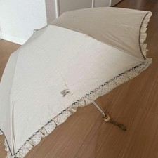 Burberry Parasol Blackout Heat Shield Frill Lace Uv Accessory Compact Umbrella O
