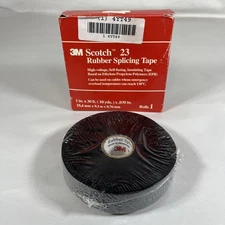 SCOTCH 23 RUBBER SPLICING TAPE 1" x 30ft HIGH-VOLTAGE SELF-FUSING INSULATED