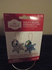 Holiday Time Melty Beads Ornament Kit makes 2 Snowflakes