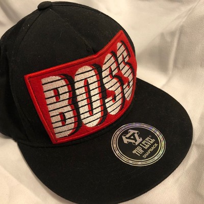 BOSS Snap-Back Ball Cap - Top Level - Black & Red