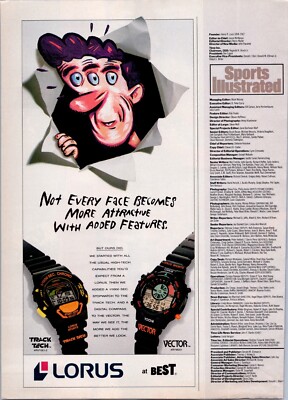 1993   LORUS TRACK TECH VECTOR print ad    1990s ADV-73