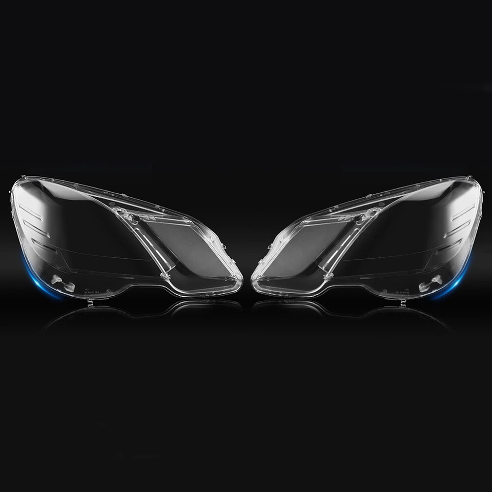 Par de cubiertas de lente de faros para Mercedes Benz Clase E 2009-2013 W212 E350 E500 Foto 3 de 4