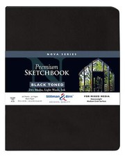 Stillman  Birn Nova Series Black Softcover Sketchbook, 8" x 10", 150 GSM