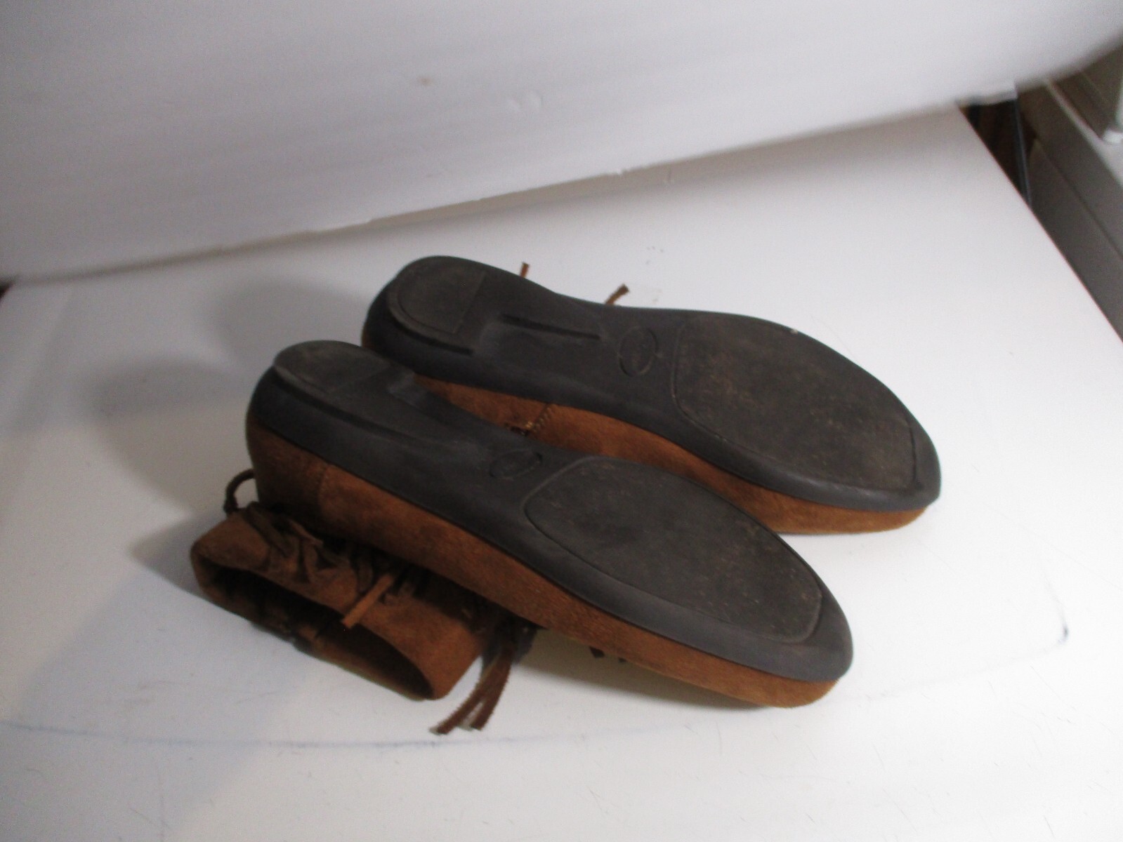 Comfortview Lynette Faux Suede Brown Ankle Moccasin Fringe Boots Sz 9