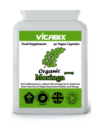Bio Moringa vegane Kapseln, reinste Form, Stärke 500mg gentechnikfrei, UK Vitabix
