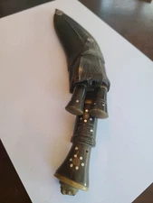 Vintage European Leather Sheath With 3 Knives