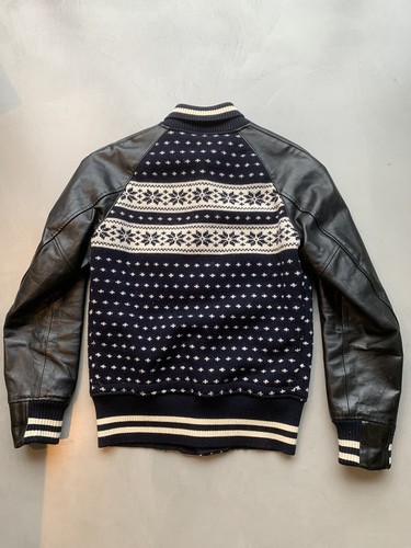 Junya Watanabe Comme Des Garcons Man Jacquard Nordic Varsity Jacket L Large 2007 - Picture 3 of 12