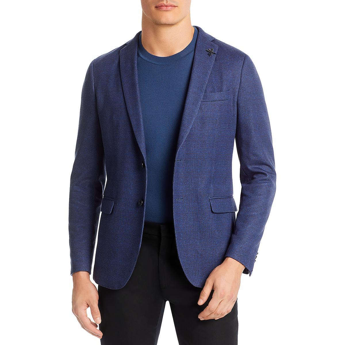 Мужской синий офисный блейзер на двух пуговицах John Varvatos Star USA, 46R BHFO 2613