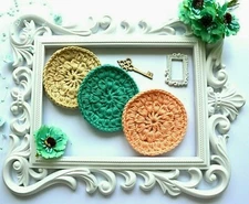 6 Face pads Cotton sponges Makeup remover pads Face rounds Crochet scrubbies