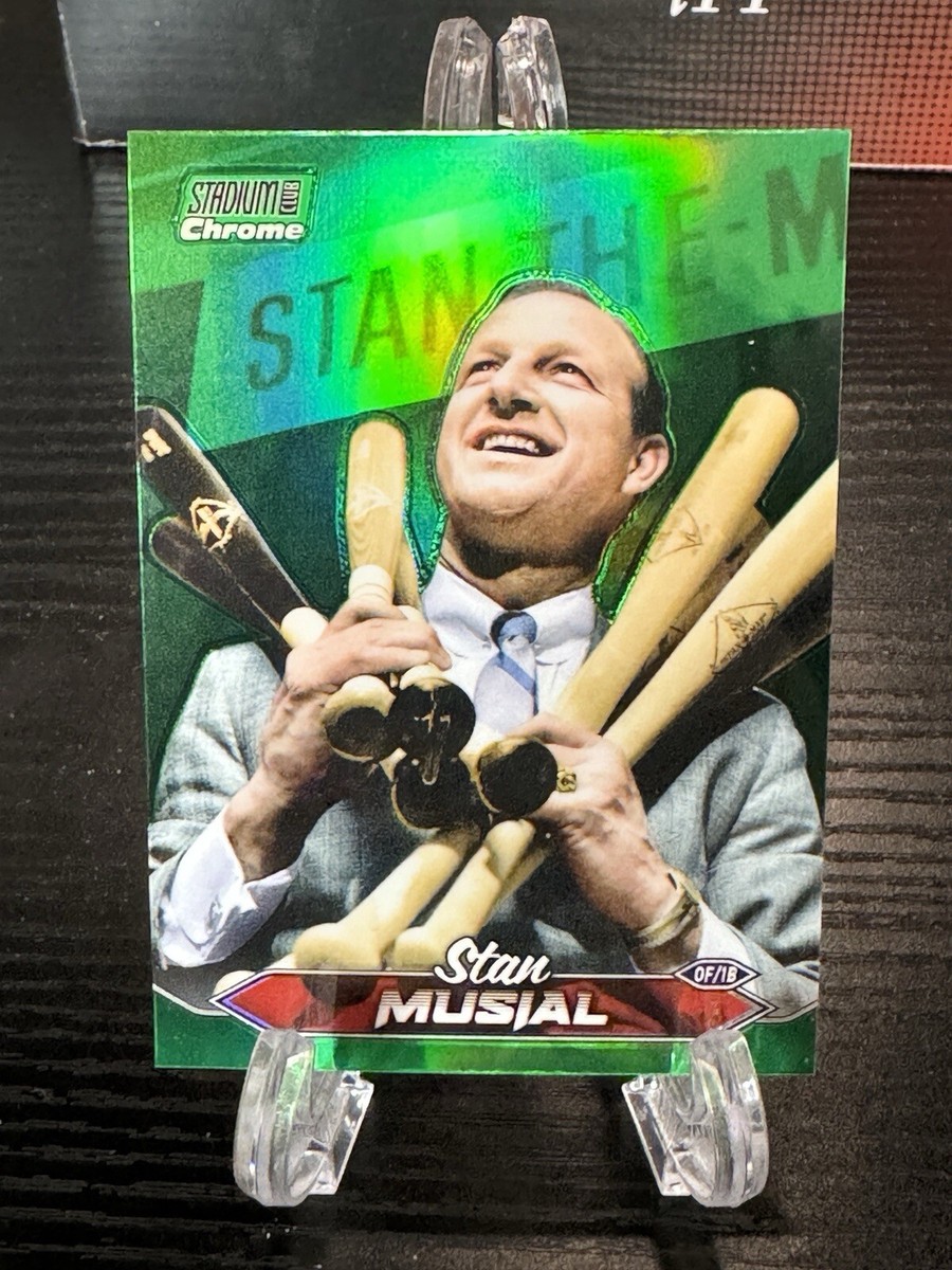 2024 Topps Stadium Club Chrome Stan Musial Green Refractor