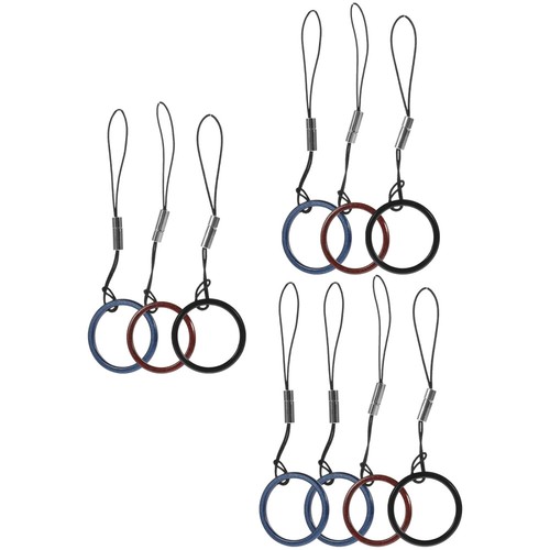 10 pièces étui sangle téléphone anneau boucle téléphone portable lanière attaches en métal - Photo 10 sur 12