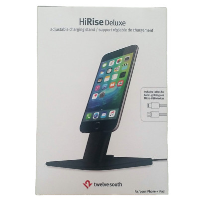 Twelve South HiRISE Deluxe Iphone / ipad Charging Stand w/ Lightning / MicroUSB