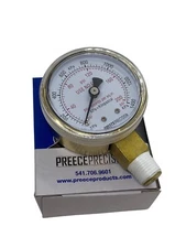 200 PSI Regulator Pressure Gauge 2" Dial 1/4" Bottom Mount USE NO OIL