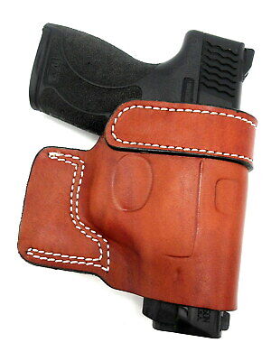 GAZELLE Right Hand Brown Leather Yaqui OWB Belt Holster for S&W M&P SHIELD 45