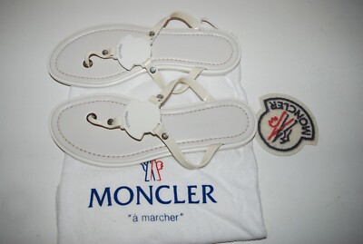 MONCLER  a marcher Gizeh  Leder/Kunststoff Sandalen   gr. 38