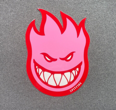 Spitfire Fireball Outline Skateboard Sticker 6in Pink/Red | eBay