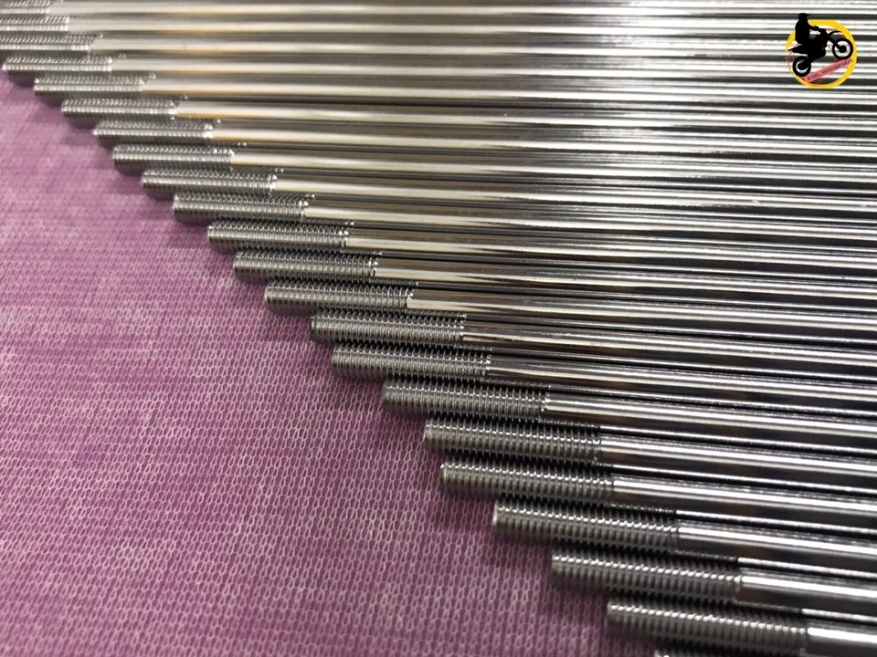 FIT KAWASAKI KH500 A8 1976 FRONT & REAR Chrome Spoke Set 80Pcs. #nan3551# - Изображение 3 из 4