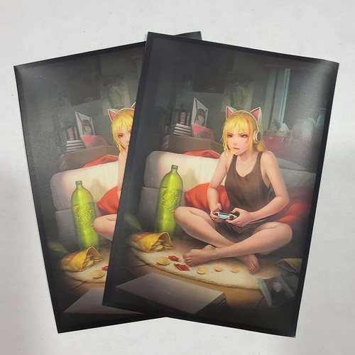 Kosaka Hanae Late Night Gaming 100 Matte TCG Card Sleeves - - Picture 2 of 12