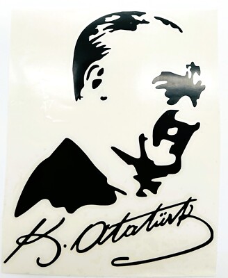 ATATÜRK K. Atatürk imza Bayrak Gazi Mustafa Kemal AUTO Aufkleber Sticker Türkiye