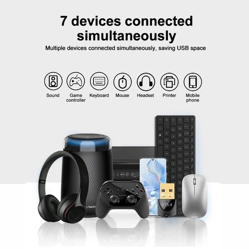 Adaptador Dongle USB Bluetooth 5.4 Receptor Inalámbrico Transmisor de Audio PC Laptop - Imagen 3 de 24