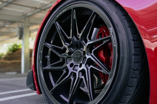 20/20'' Blaque Diamond BD-F20 Gloss Black Staggered Concave Wheels Corvette C8 - Picture 11 of 16