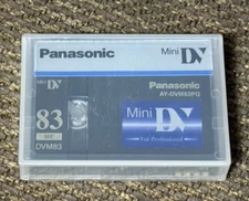 A PAIR of Panasonic AY-DVM83PQ Mini DV Digital Video Cassettes 83 Minutes