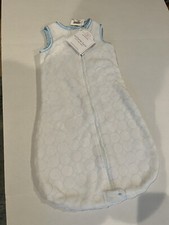 Swaddle Designs zzZipMe Sack Wearable Blanket 3-6 mo. Blue/Blue Satin, NWT