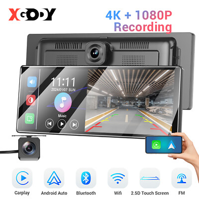 XGODY 4K 11.3-Inch Wireless Apple Carplay Android Auto Touch Screen Car Stereo