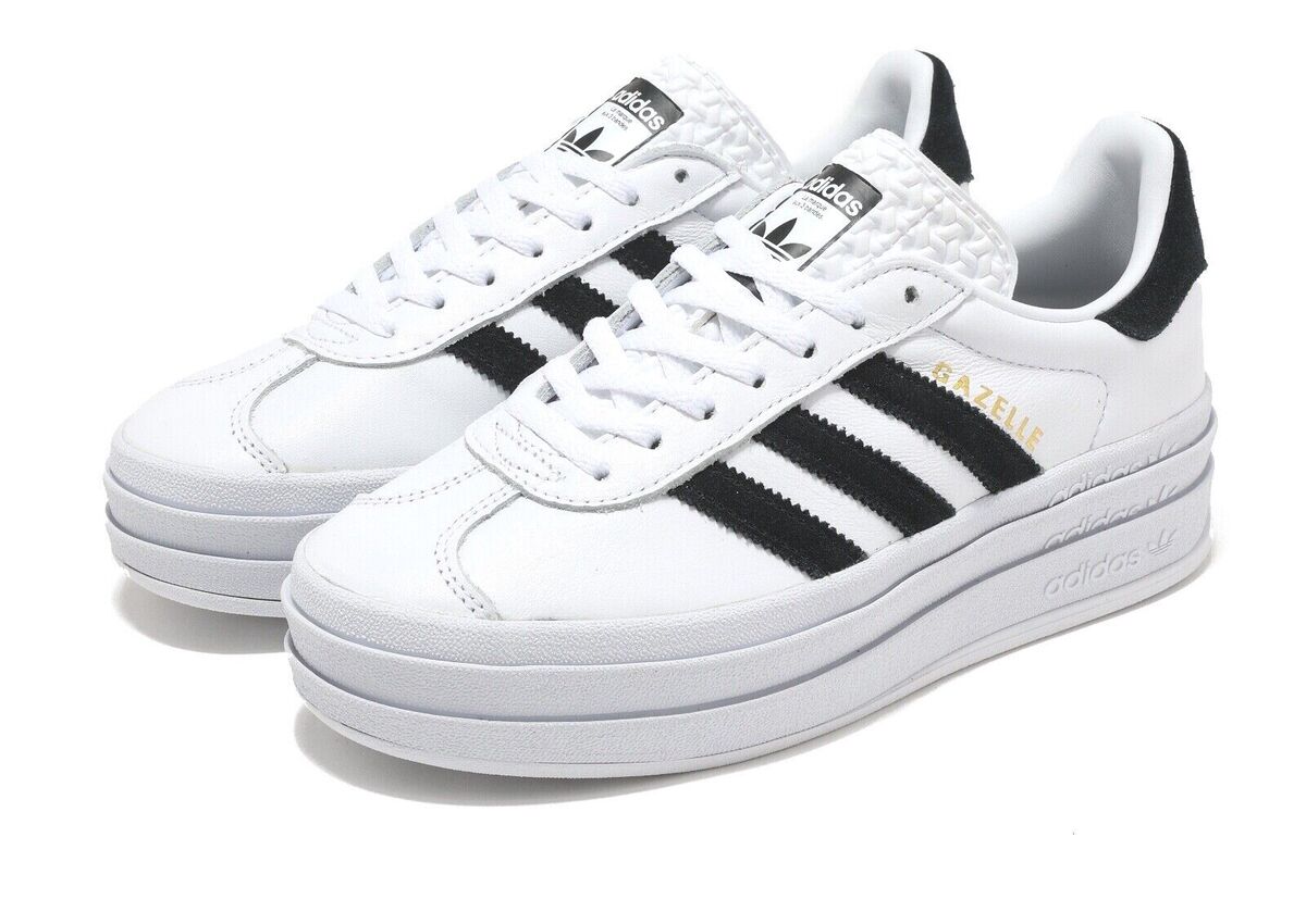 adidas Originals Gazelle Bold White Wedge Logo Sneakers adidas Originals Gazelle Bold White Wedge Logo Sneakers