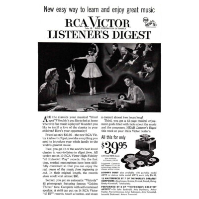 1954 RCA Victor Listener's Digest: New Easy Way to Learn Vintage Print Ad