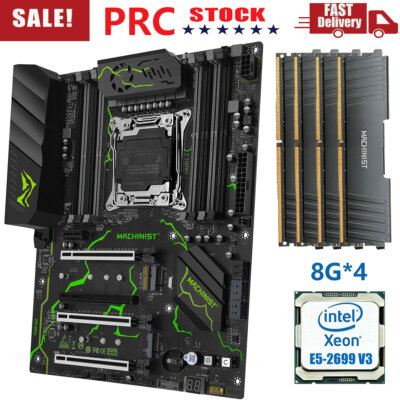 X99 Motherboard Combo + CPU Xeon E5 2699 V3 + 32GB DDR4 2666MHz RAM LGA 2011-3 
