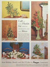 Haeger Pottery Ceramic Containers Bowls Planters Christmas Vintage Print Ad 1963