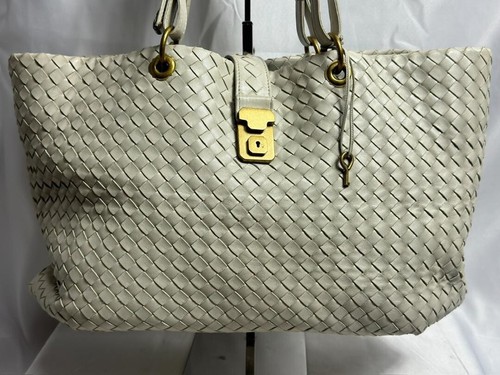 BOTTEGA VENETA Intrecciato Roma Leather Tote Bag Classic Color Authentic - Picture 7 of 11