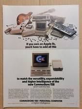 VINTAGE 1986 Print Ad Advertisement Commodore 128 Personal Computer CPU PC