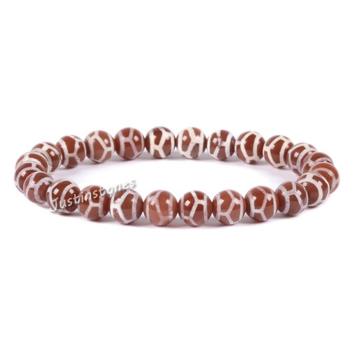 8mm Fashion round gemstone beads stretchable bracelet 7" - Picture 171 of 286