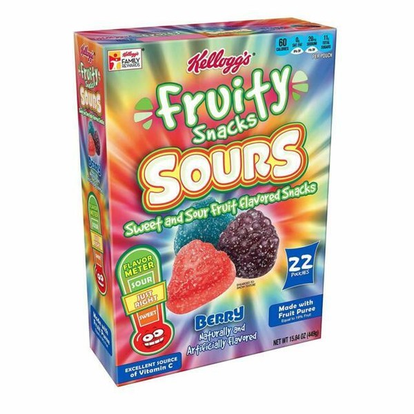 Kellogg's Sours Berry Fruity Snacks 0.72 oz 22 count for sale online eBay