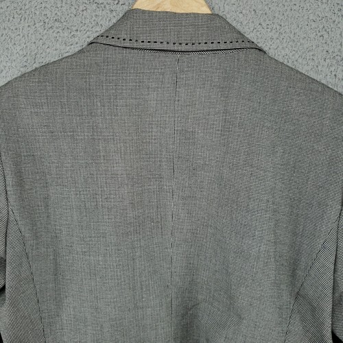 Danny and Nicole Womens 10P Work Career Cropped Blazer Gray Pink Lining Jacket - Picture 17 of 21
