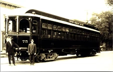 #75 Canton Massillon New Philly Railway Postcard Trolley Interurban RPPC Reprint