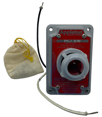 APPLETON ELECTRIC/EMERSON EFK-J1 PILOT LIGHT EFK-J1 12/93 6S6 6W 125VAC  