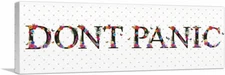 ARTCANVAS DONT PANIC Girls Room Decor Panoramic Canvas Art Print