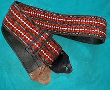 Vtg Ventura Bruno & Son ACE Style Woven Guitar Strap Made in USA