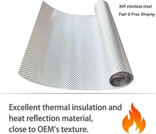 Exhaust Heat Shield Automotive Embossed 304 stainless steel Muffler Exhaust Wrap