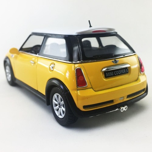 New 5" Kinsmart Mini Cooper S Diecast Model Toy Car 1:28 Yellow - Picture 2 of 3