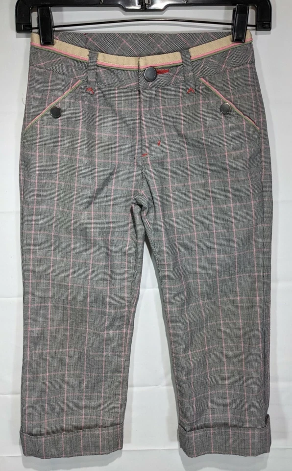 Pantalones capri THAT'S SO RAVEN para niñas multicolor a cuadros calce regular puños pierna recta talla 8 Foto 2 de 4