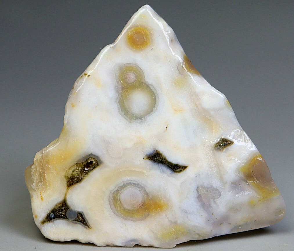 Natural Ocean Jasper Agate Eye Quartz Crystal Stone Pendant Mineral Specimen