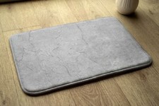 Non-Slip Bathroom Soft Rug Absorbent Bath Mat - 90x60 cm - Grey concrete