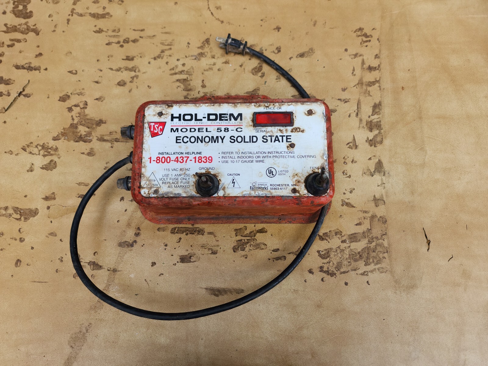 Vintage Holdem Electric Fencer Fence Panel Model 57 C Solid State eBay