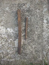 Antique Old Vtg Lot 2 Iron Spikes Punch Rusty metalworking tools Nails Stakes 