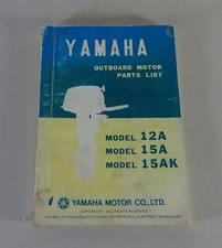 Teilekatalog / Parts List Yamaha Außenborder 12A / 15A / 15AK Stand 08/1975